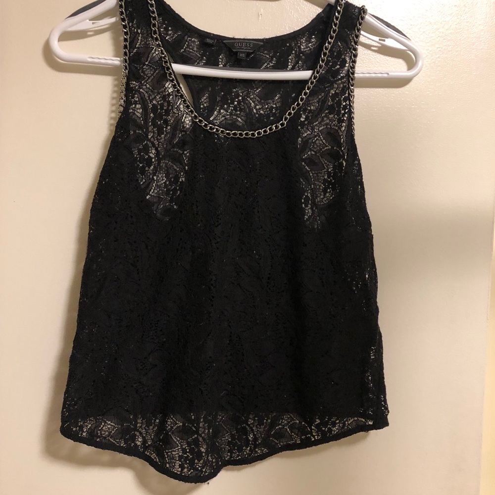 Guess Lace and Chain Tank Top